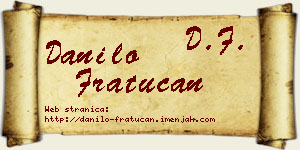 Danilo Fratucan vizit kartica
